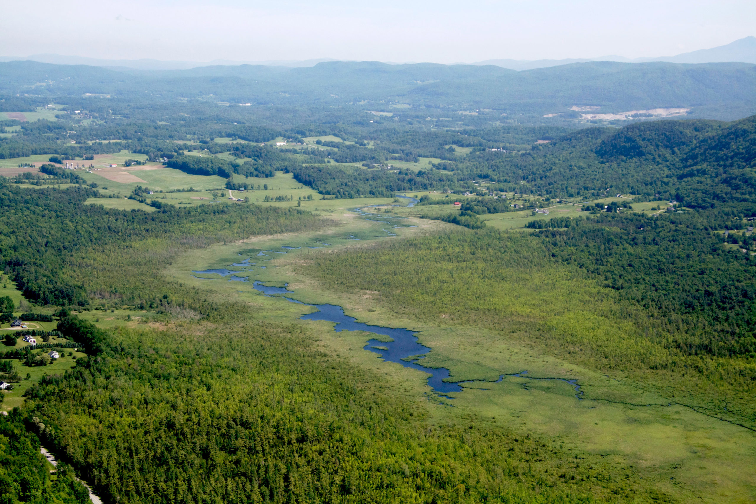 Aerial image of tributary